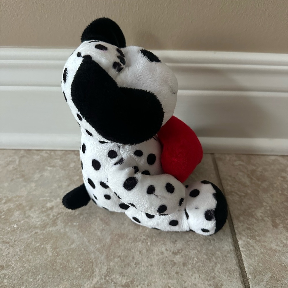 Plush Dalmatian Dog with Red Heart - Picture 2 of 4